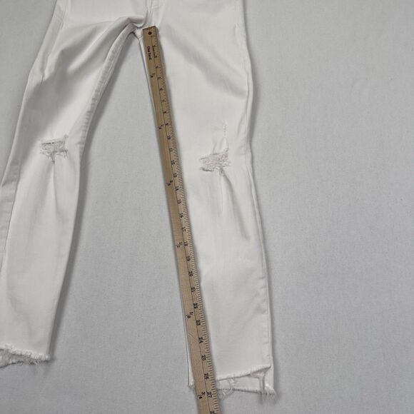 Mother Jeans Womens‎ 26 White Stunner Ankle Step Fray Beachy Summer Light Denim - Picture 16 of 16